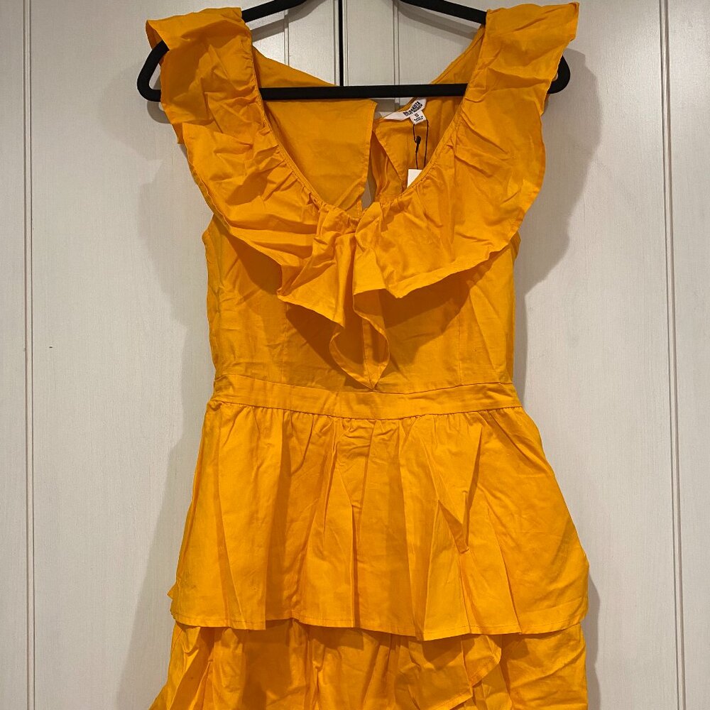 BB Dakota by Steve Madden Summer Sunset Ruffle Cotton Minidress NWT